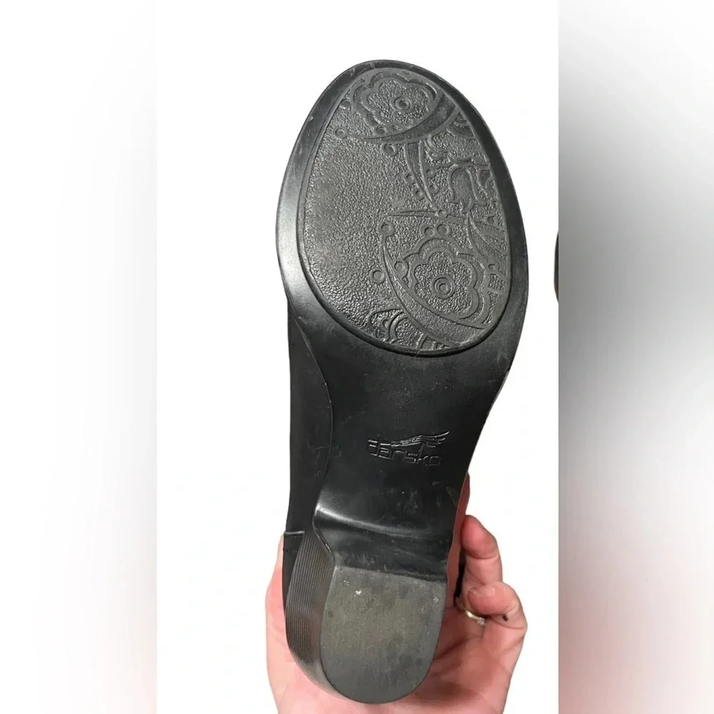 Dansko Shirley Platform Adjustable Cuff Boots Womens Size 37 Black